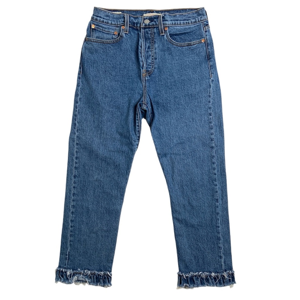 Levi's Premium Wedgie Fit Straight Ruffle Hem Jean Size 30